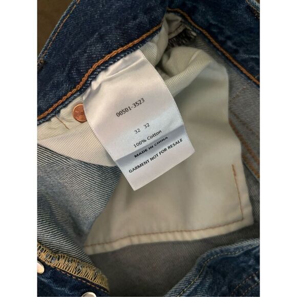 Levi's 501 Button Fly 32x32 Premium Denim Jeans Medium Wash Big E - Picture 6 of 7